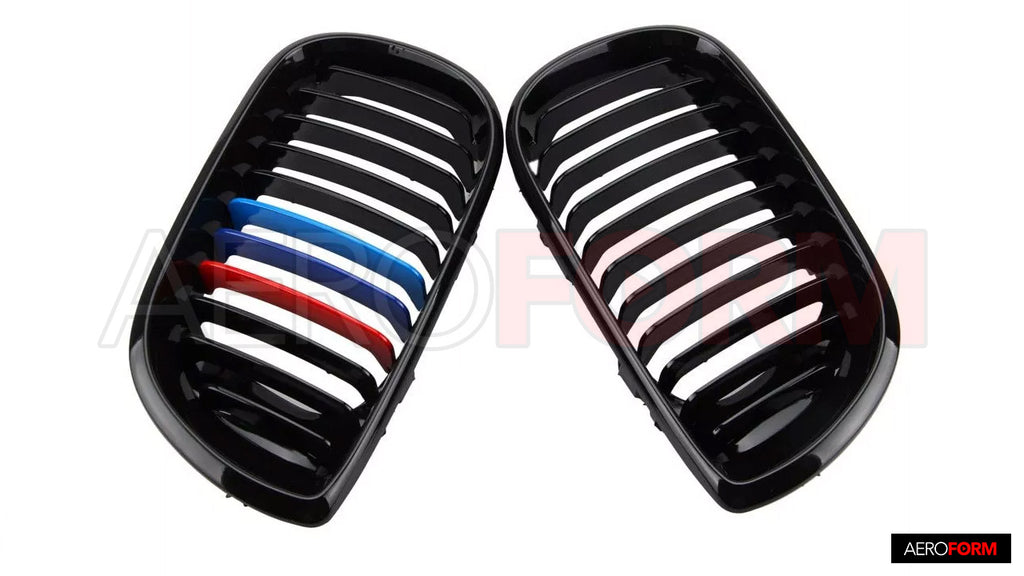 E46 4D 02-05 Glossy Black Front Grille + M Colors