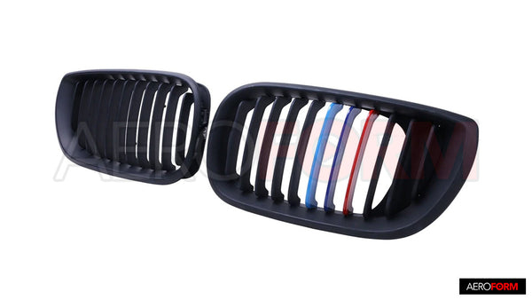 E46 4D 02-05 Matt Black Front Grille + M Colors