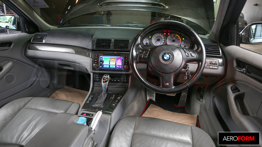 E46 4D Real Carbon Fiber Interior Trim Set