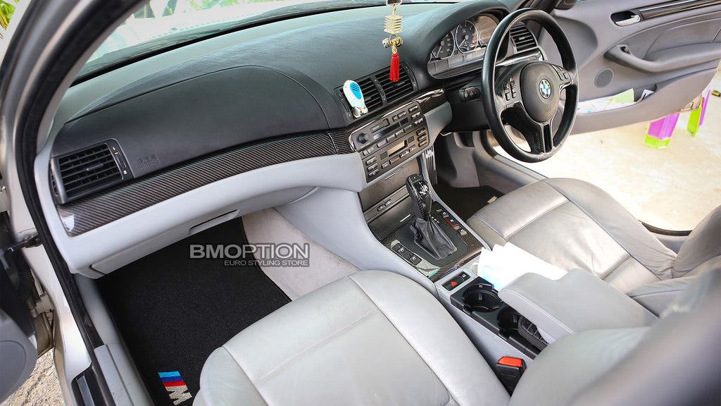 E46 4D Real Carbon Fiber Interior Trim Set