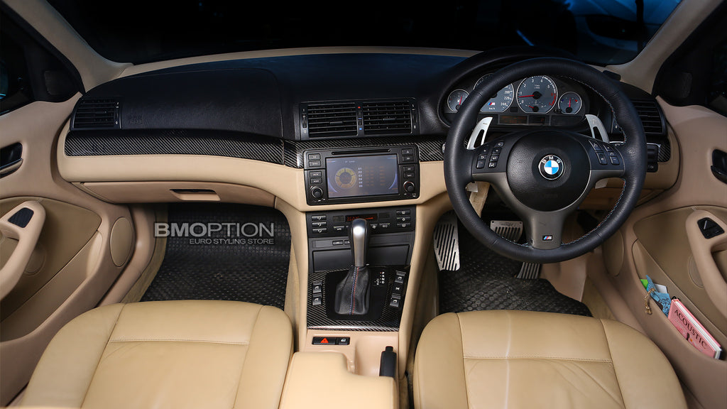 E46 4D Real Carbon Fiber Interior Trim Set