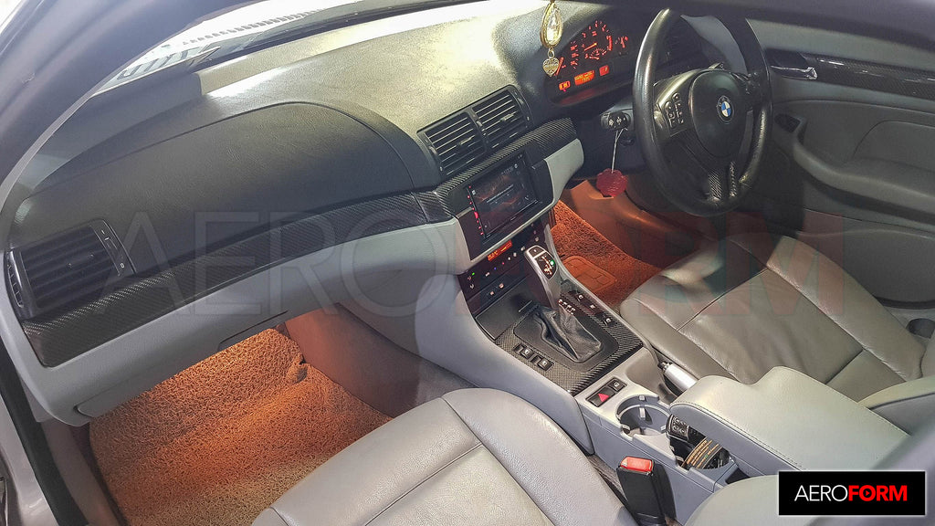 E46 4D Real Carbon Fiber Interior Trim Set