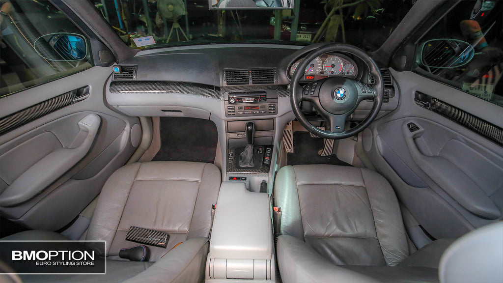 E46 4D Real Carbon Fiber Interior Trim Set
