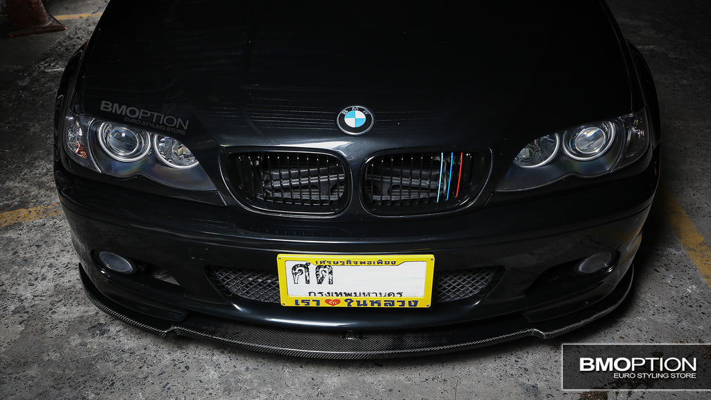 E46 4D 02-05 Glossy Black Front Grille + M Colors
