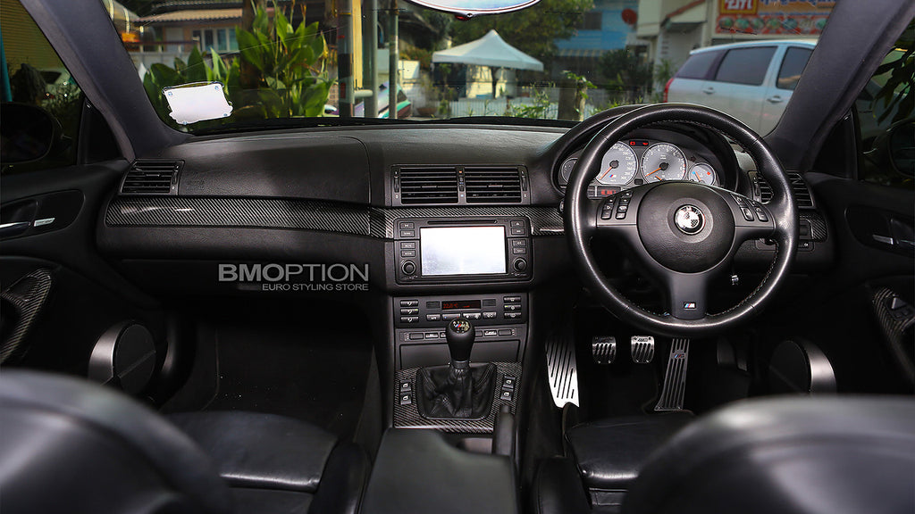 E46 4D Real Carbon Fiber Interior Trim Set