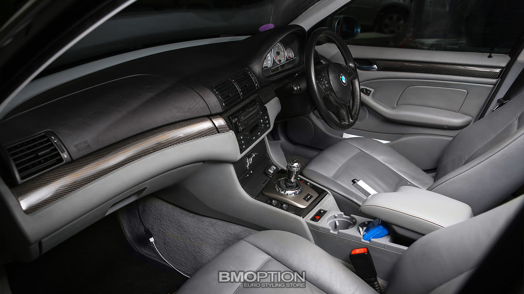 E46 4D Real Carbon Fiber Interior Trim Set