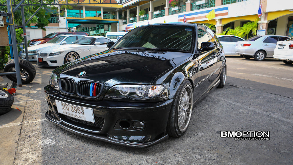 E46 4D 02-05 Matt Black Front Grille + M Colors