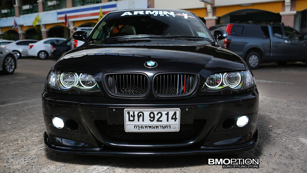E46 4D 02-05 Matt Black Front Grille + M Colors