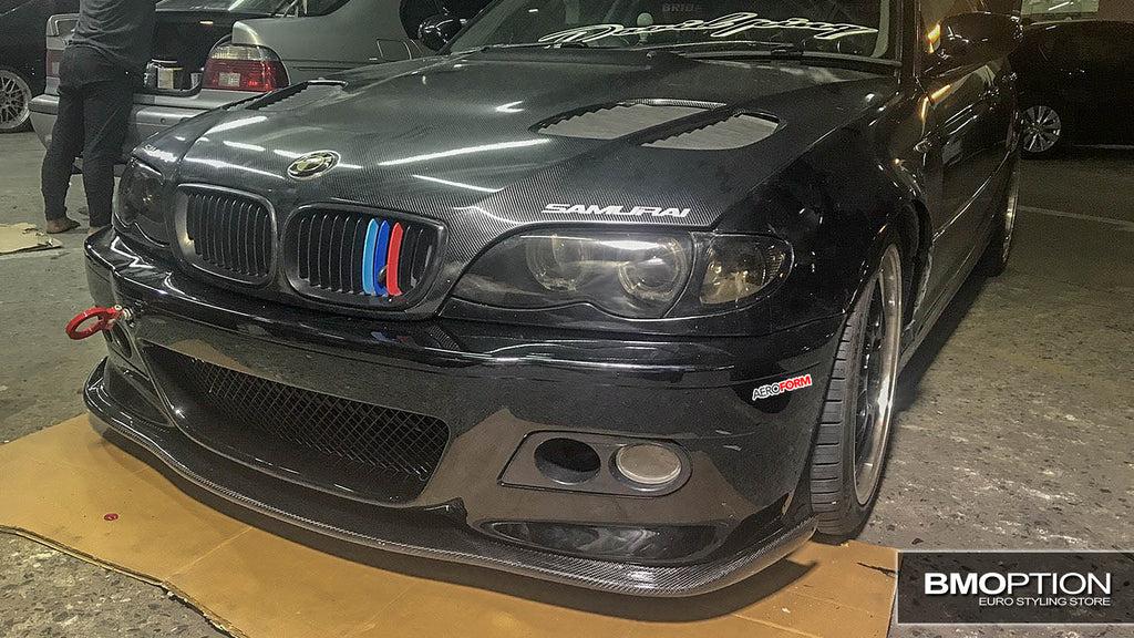E46 4D 02-05 Matt Black Front Grille + M Colors