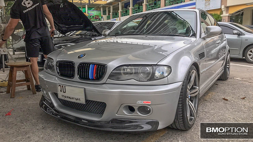 E46 4D 02-05 Glossy Black Front Grille + M Colors