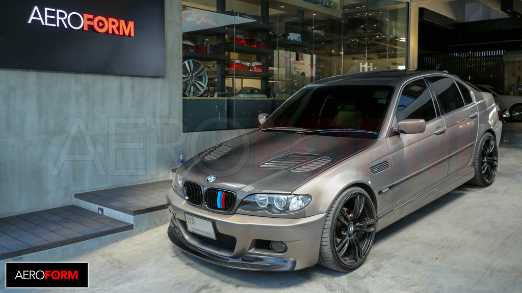 E46 4D 02-05 Glossy Black Front Grille + M Colors