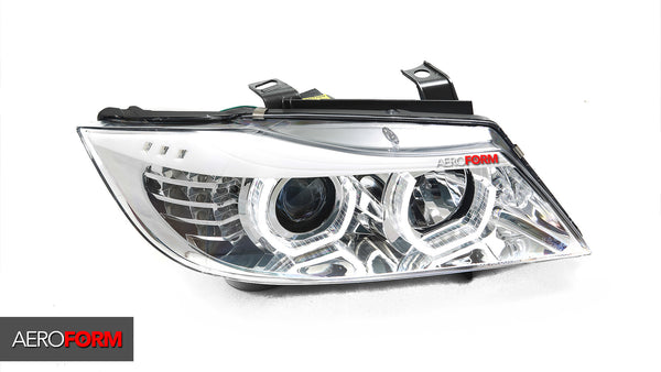 E90 LCI Look Projector Headlamp + F Series Style LED Daylight