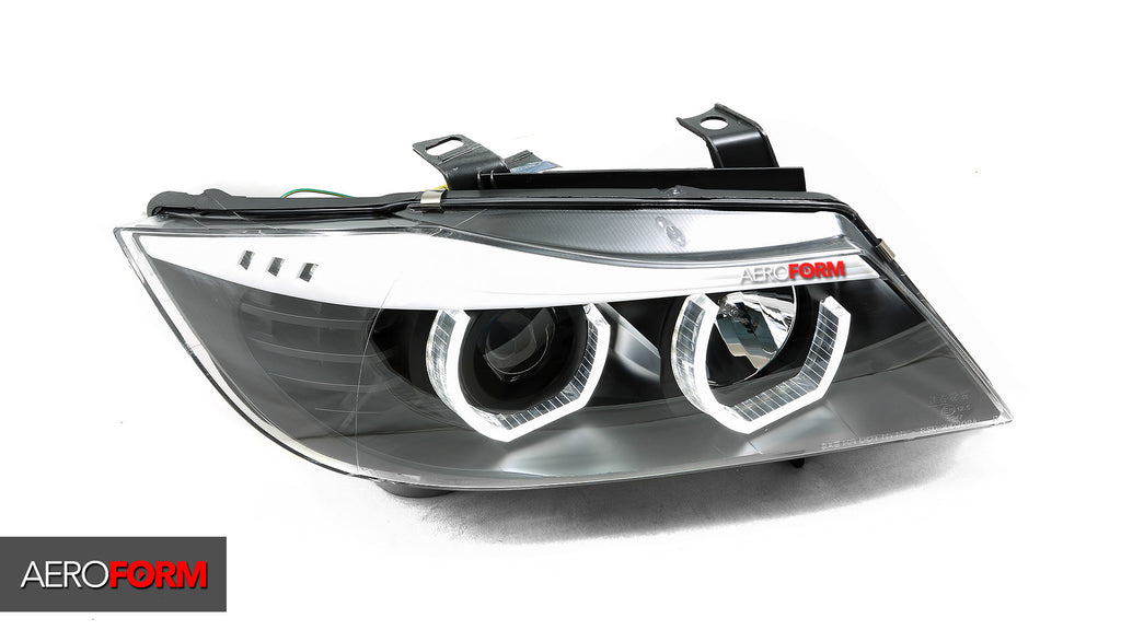 E90 LCI Look Projector Headlamp + F Series Style LED Daylight