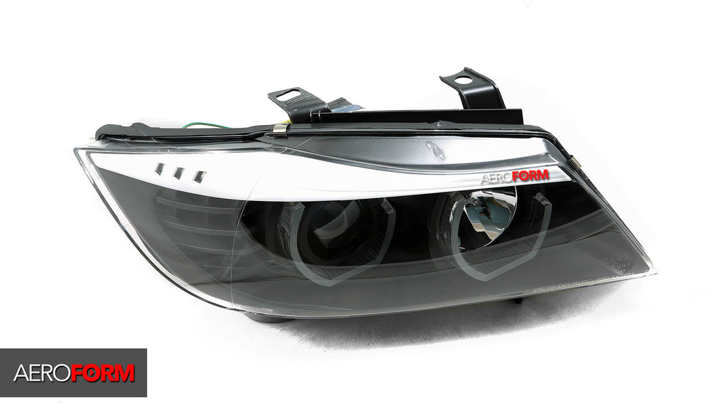 E90 LCI Look Projector Headlamp + F Series Style LED Daylight