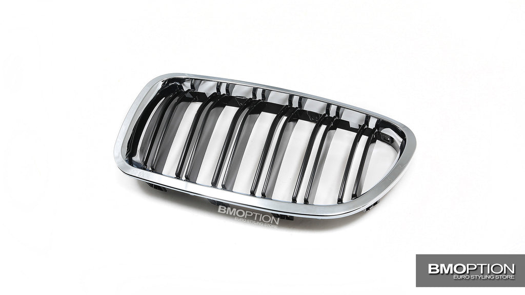 F10 M5 Style Chrome Front Grille (OEM Look)