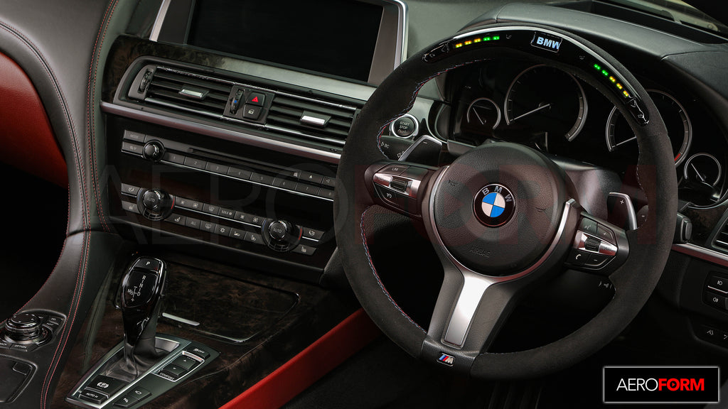 M Performance LED MFL Alcantara Steering Wheel with Shift Paddles