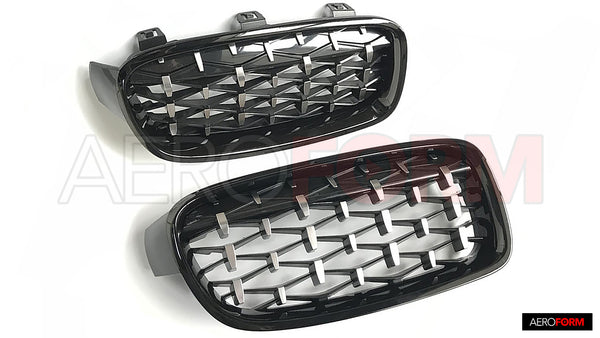 F30 F31 Iconic Diamond Front Grille (Glossy Black)