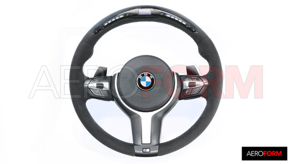 M Performance LED MFL Alcantara Steering Wheel with Shift Paddles