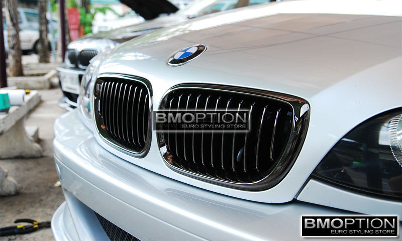 E46 4D 02-05 BlackChrome Front Grille