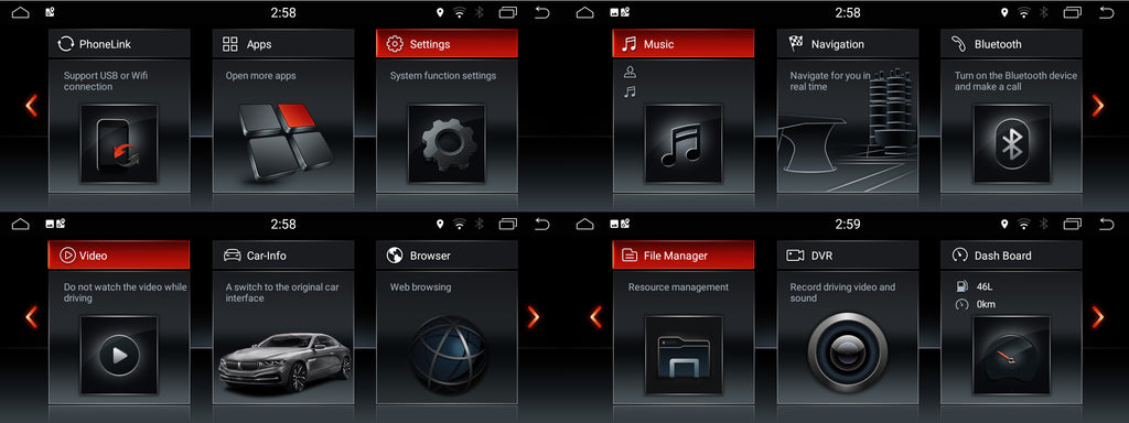 F10 / F11 Android 10.25" Multimedia Navigation System